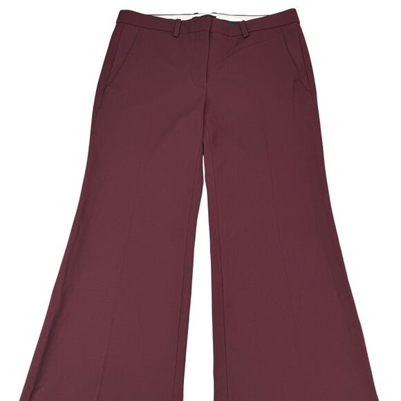 NWT THEORY Demitria 2 New Stretch Wool Flare Leg Pants Size 00 Dark Current - Picture 5 of 7